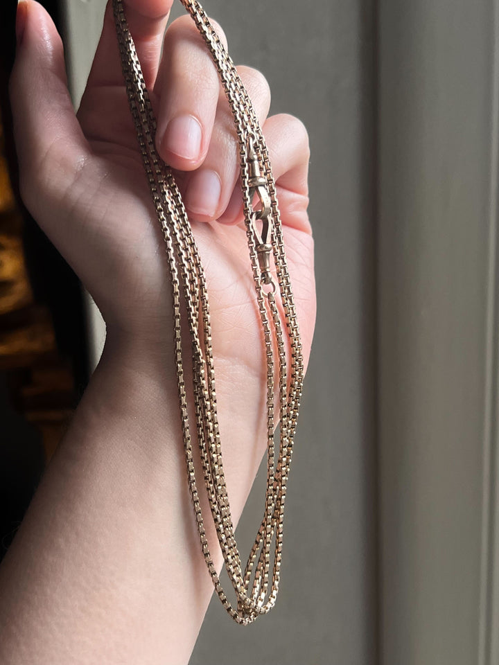 63" Double Dog Clip Lariat Chain