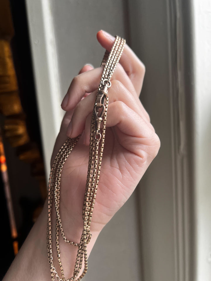 63" Double Dog Clip Lariat Chain