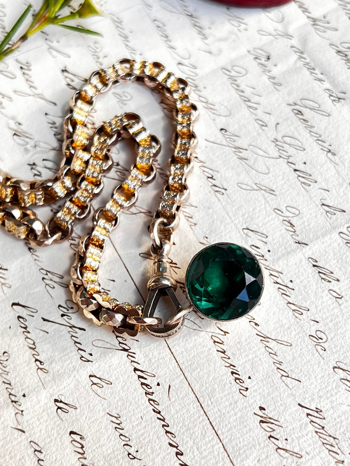 Massive Georgian 'Emerald' Paste Conversion Pendant