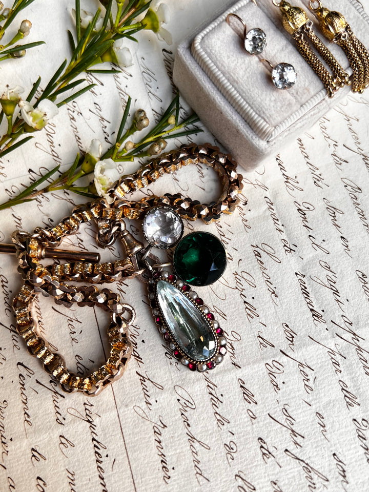 Massive Georgian 'Emerald' Paste Conversion Pendant