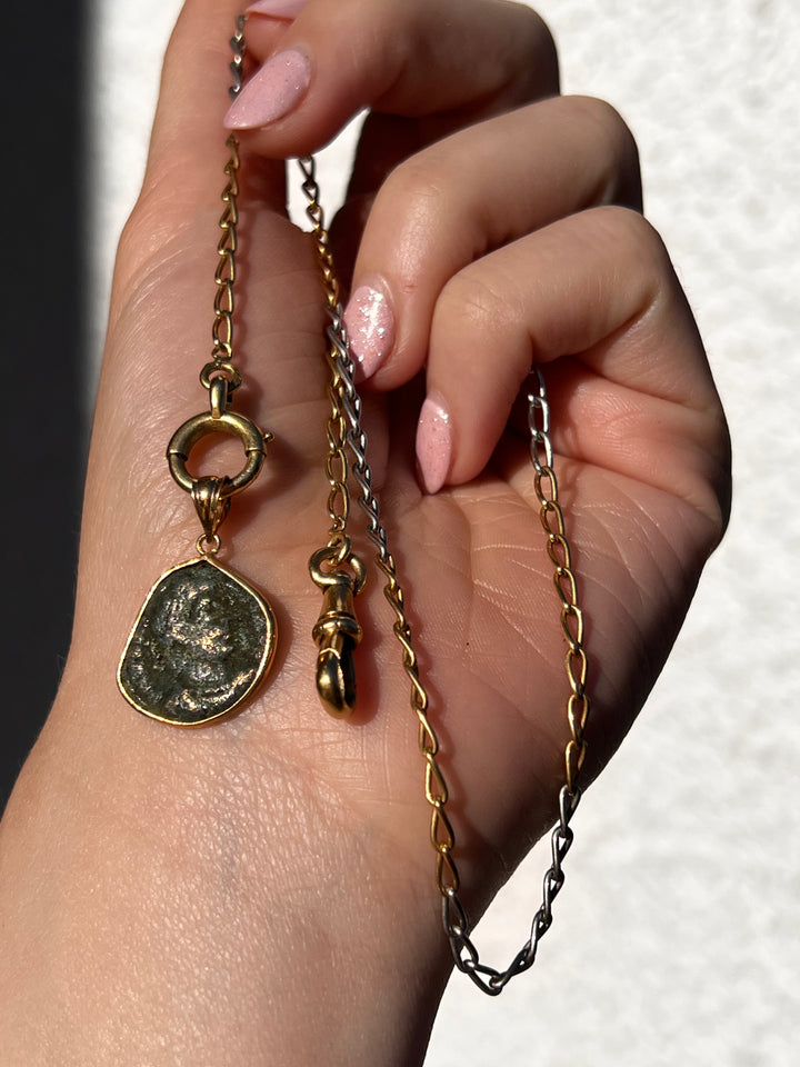 Authentic Roman Coin Pendant Set in 14ct, Possibly Maximus II