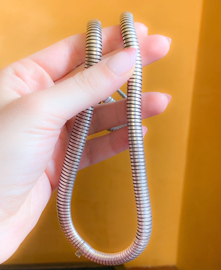 Sterling Serpent Collar with Large O-Ring Tongue