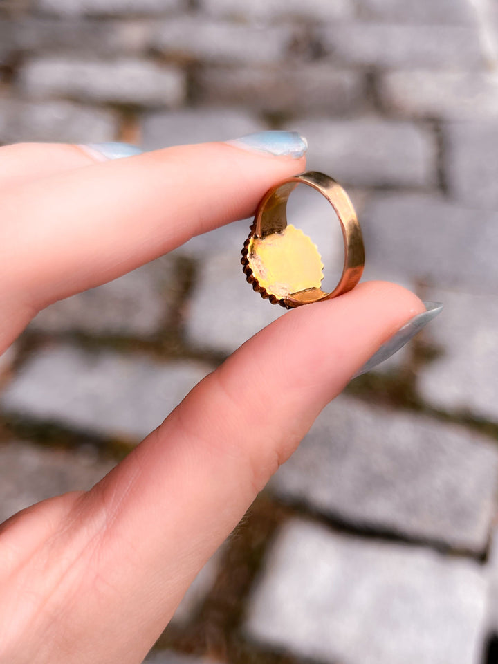 American 14k Pearl Conversion Ring Circa 1880