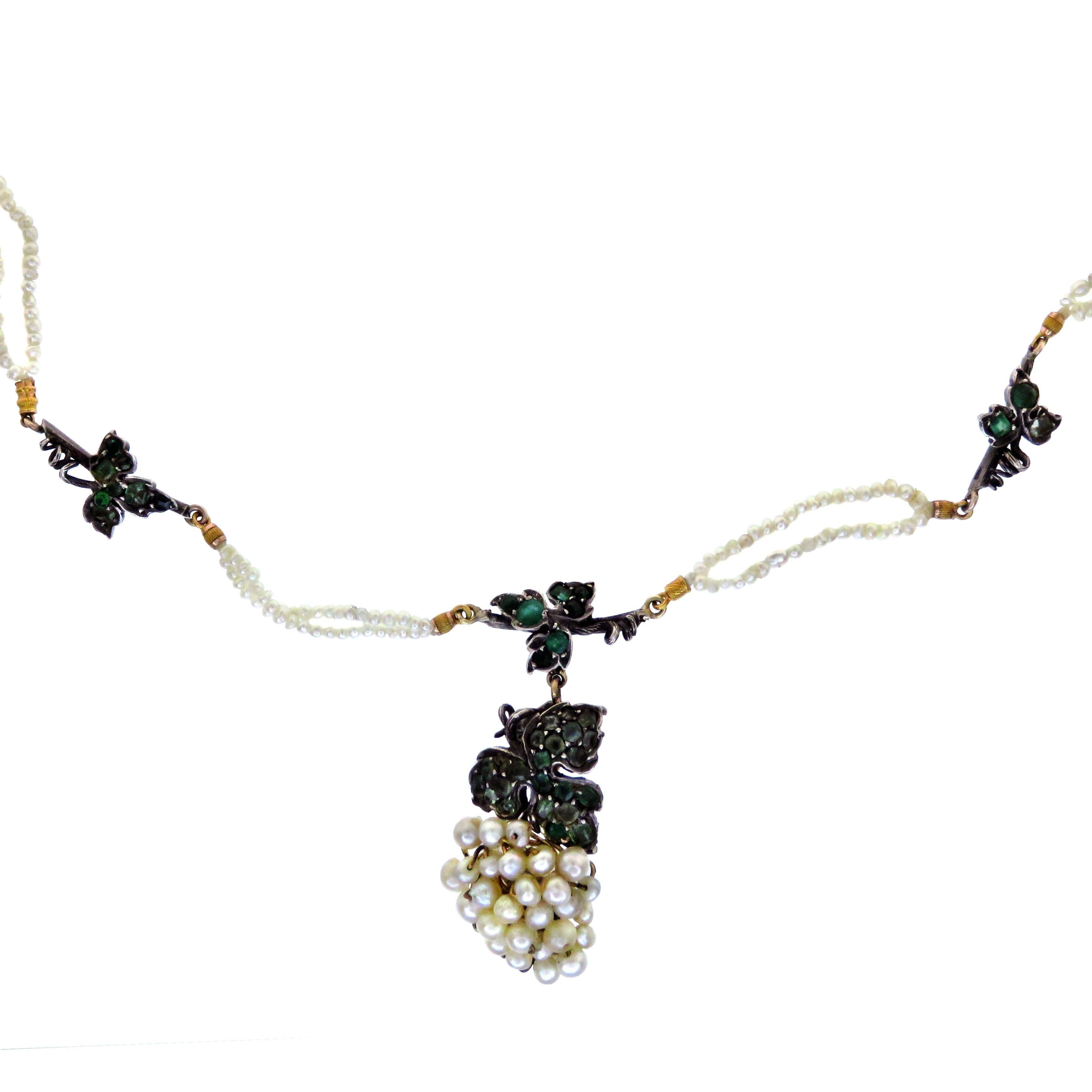 18k Italian Grapevine Necklace