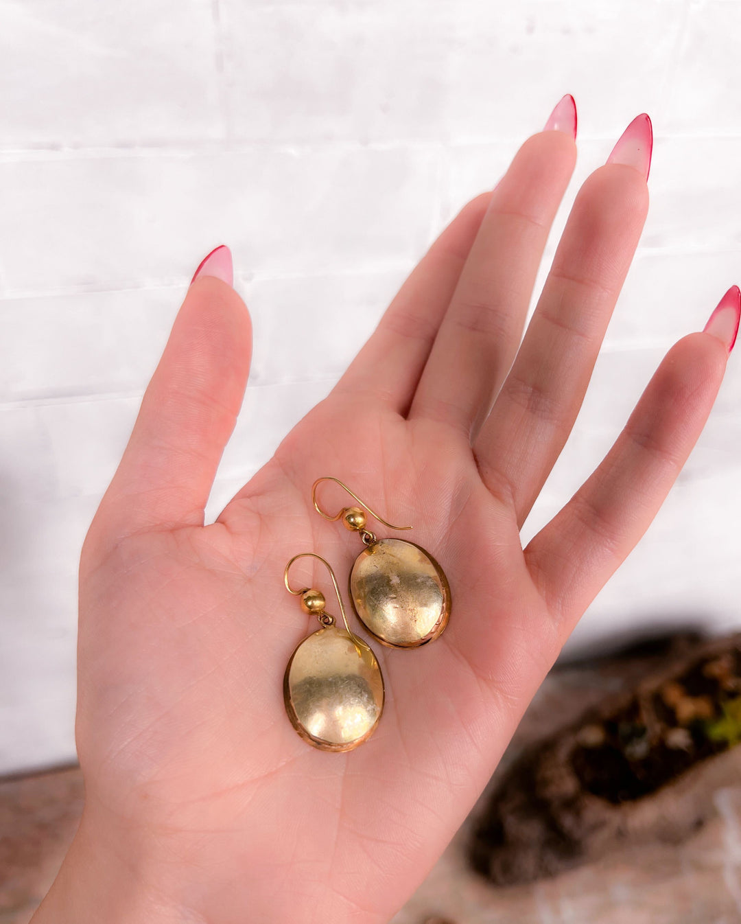 "Bois D'Ursi" Earrings in 12k Over Brass