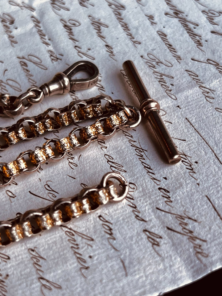 Fabulous Star Studded 9k Gold T-Bar Chain
