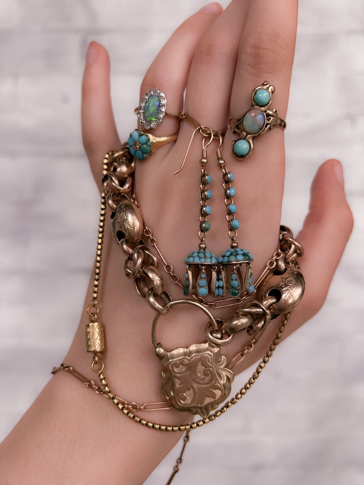 Special Pinchbeck & Brass Bracelet with Victorian Padlock