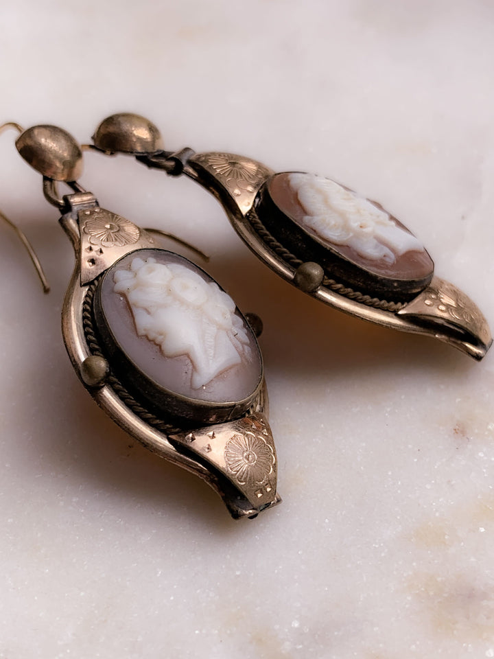 Special Pair of Gold-Filled Victorian American Earrings
