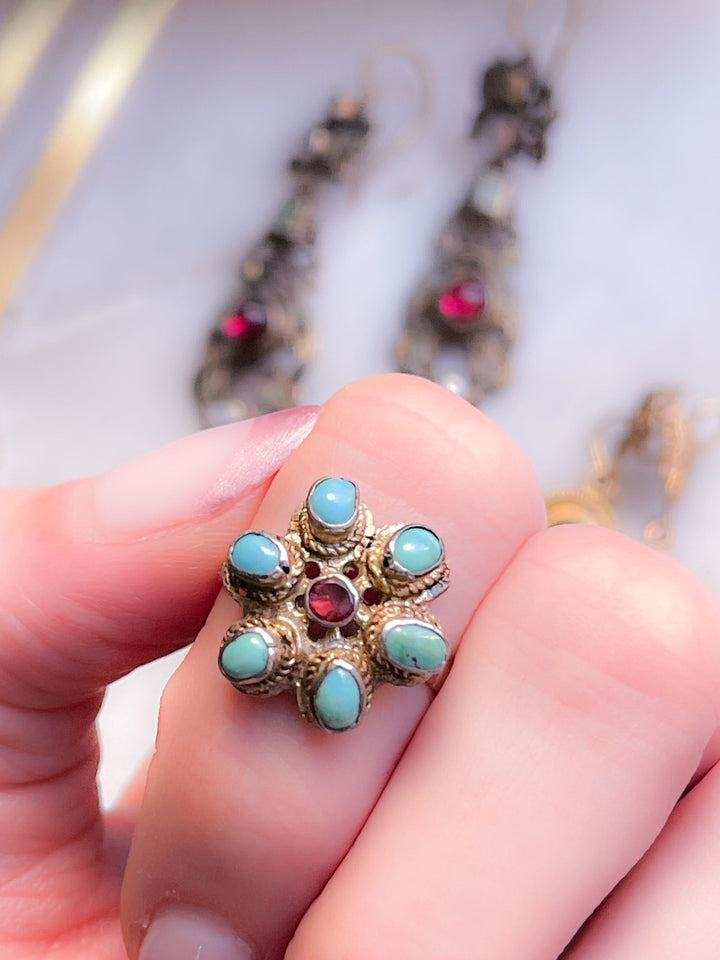 Stunning Vermeille Silver and 12k Austro-Hungarian Conversion Ring