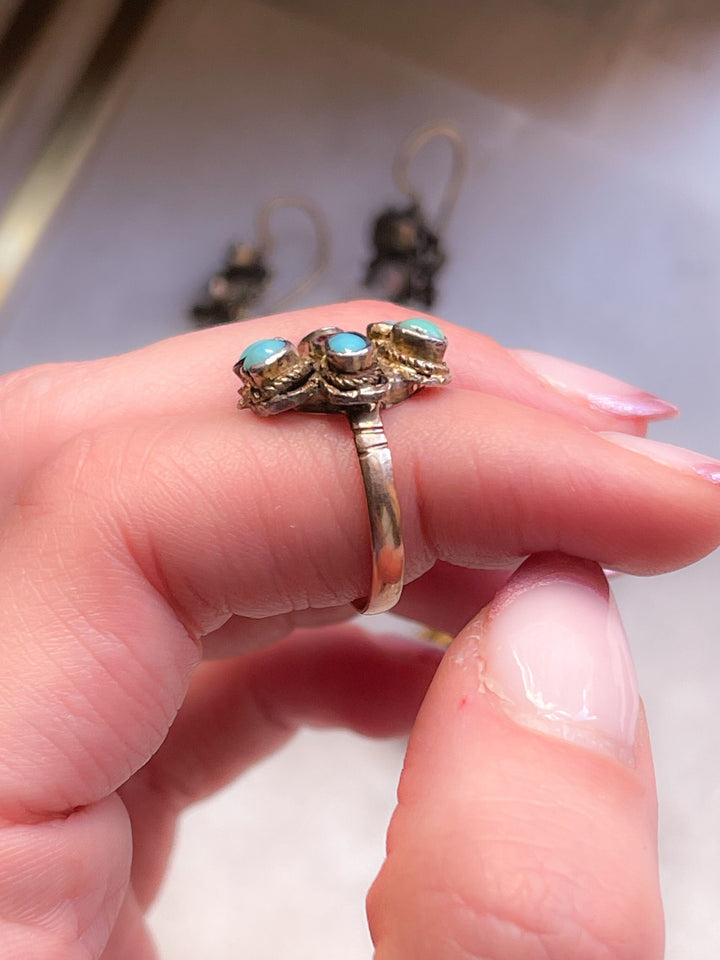 Stunning Vermeille Silver and 12k Austro-Hungarian Conversion Ring