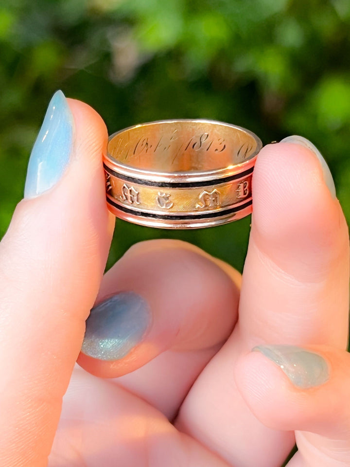 18k Memorial Ring Commemorating Thomas Atkinson, obt 1813