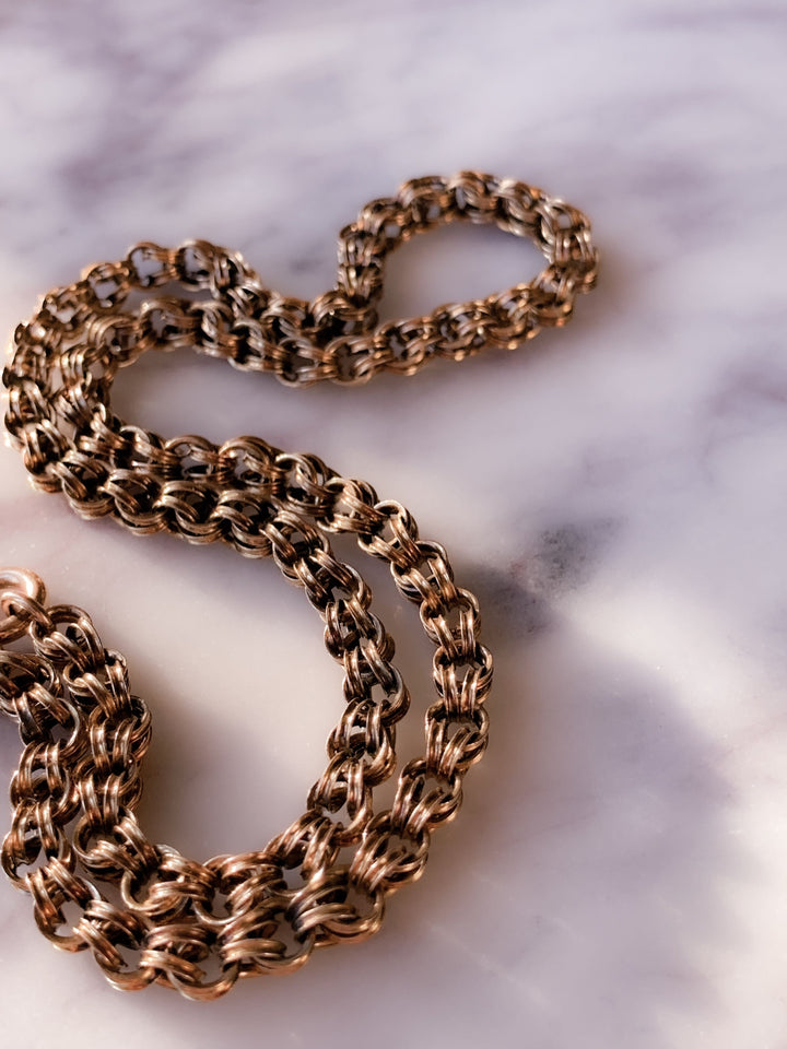 10k American Chain Necklace with Dog Clip