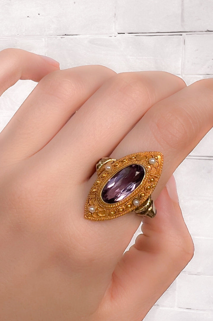 Sumptuous Victorian Archeological Revival Ring