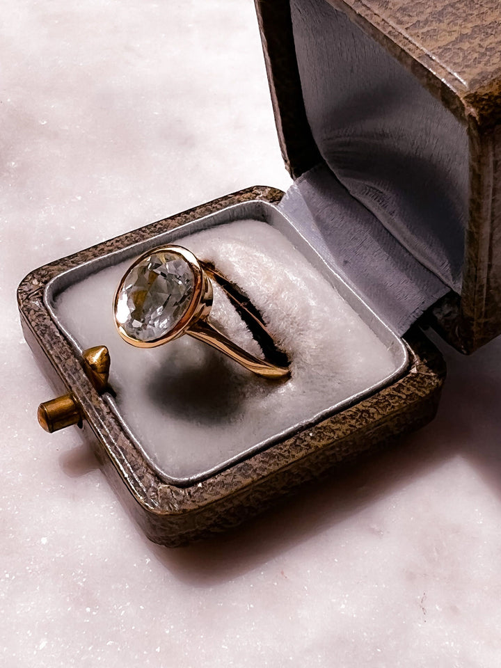 Vintage American Aquamarine Ring in 10ct