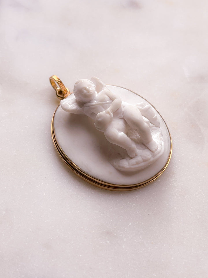 White Lava Cupid in 14k