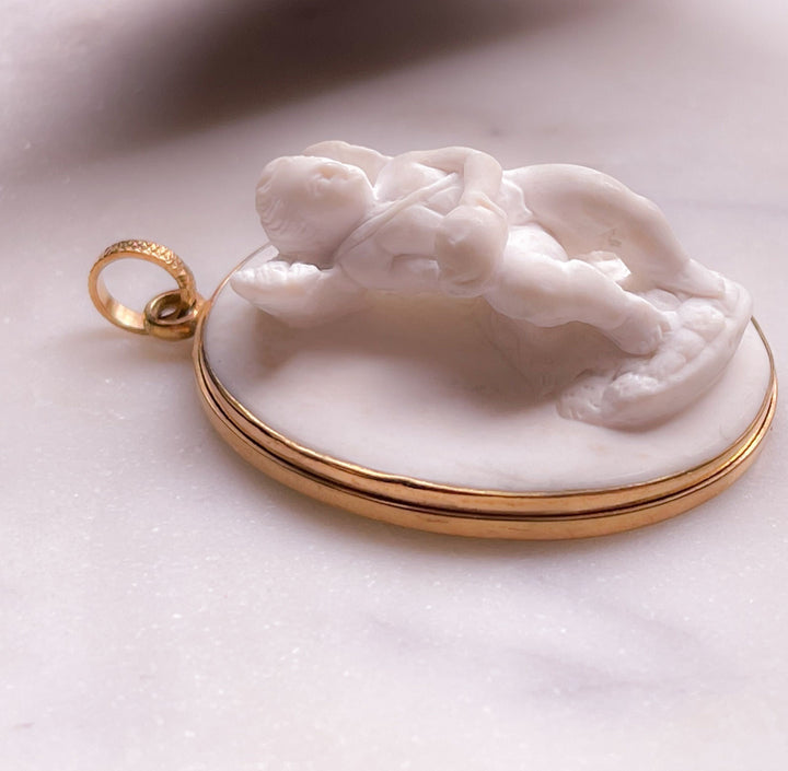 White Lava Cupid in 14k