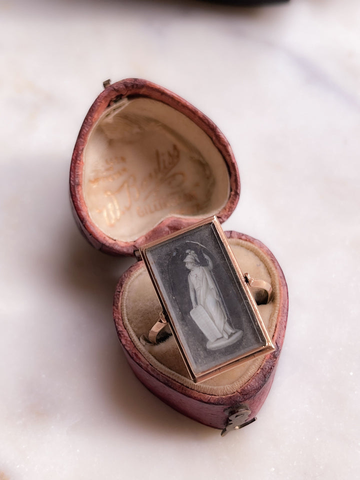 Rare Early 19th C Flip Ring of Minerva