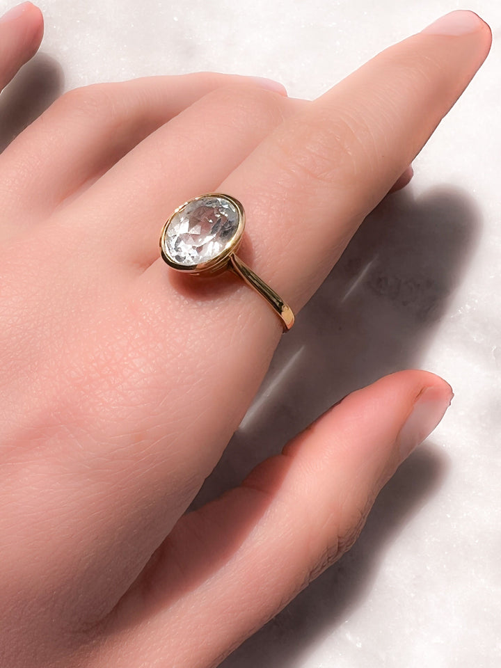Vintage American Aquamarine Ring in 10ct