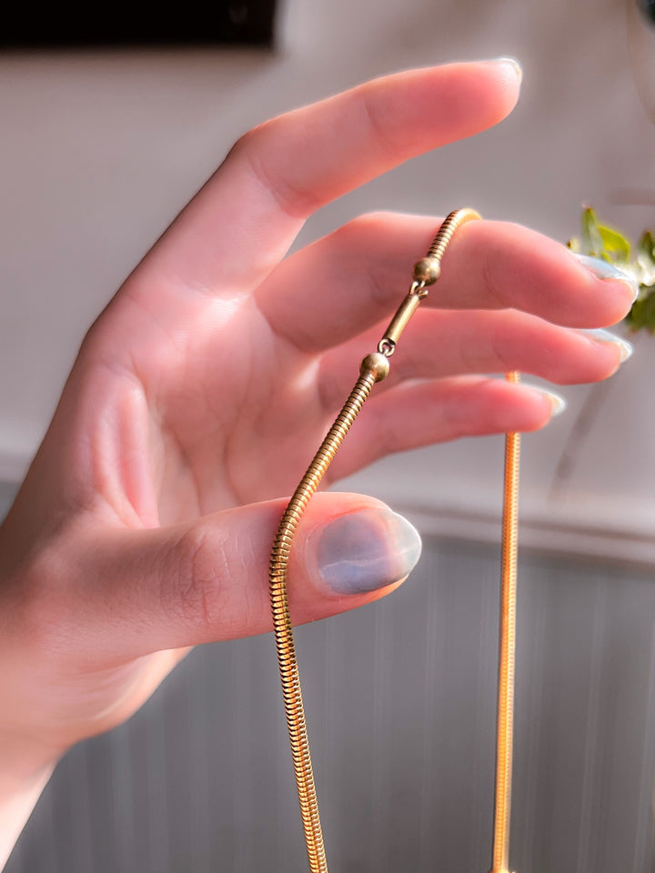 Once-In-A-Lifetime Archaeological Revival Garnet Drop Necklace
