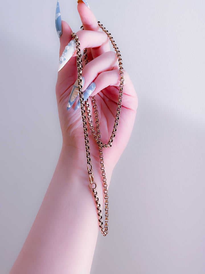 Stunning Rollo 9k Pink Gold Chain