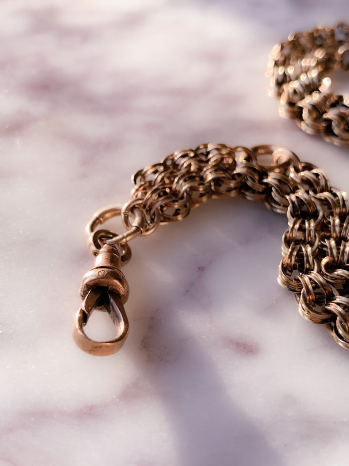 10k American Chain Necklace with Dog Clip