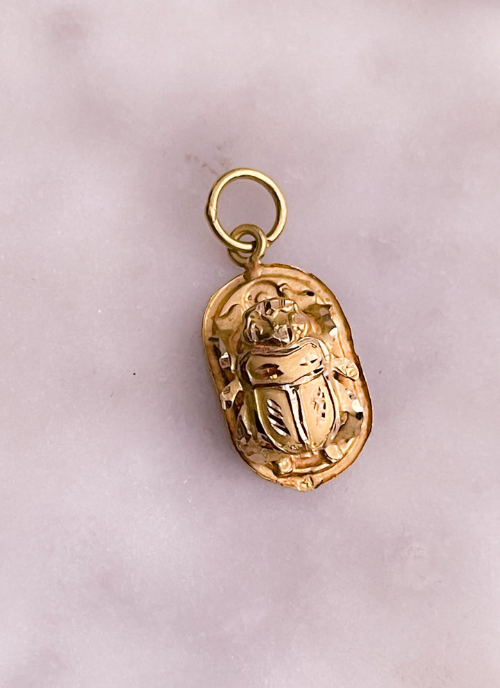 14k Scarab Charm