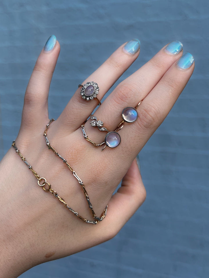 18k Yellow Gold + Platinum Diamond Toi et Moi Ring