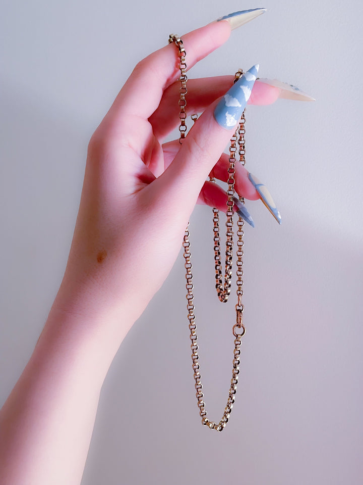 Stunning Rollo 9k Pink Gold Chain