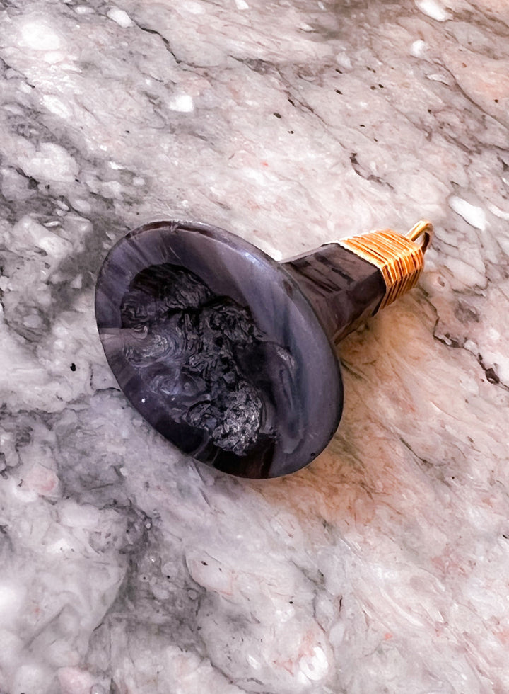 Outrageous Georgian 15k Topped "Marble" Fob