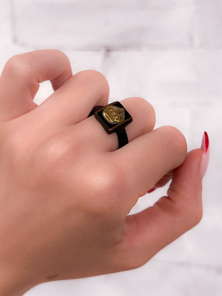 Rare Mid-19th C Crown Ring