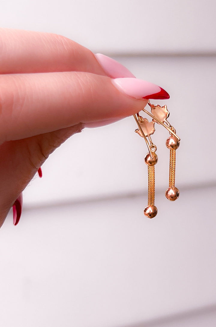 14k Chain Station Earrings