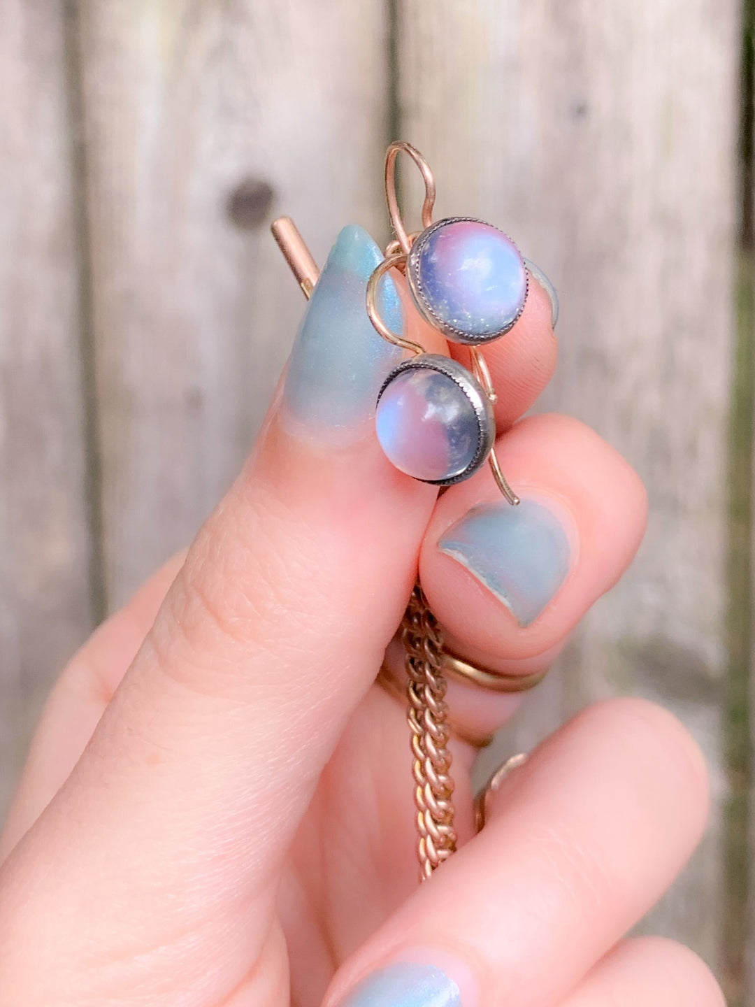 Moonstone Cabochon Earrings