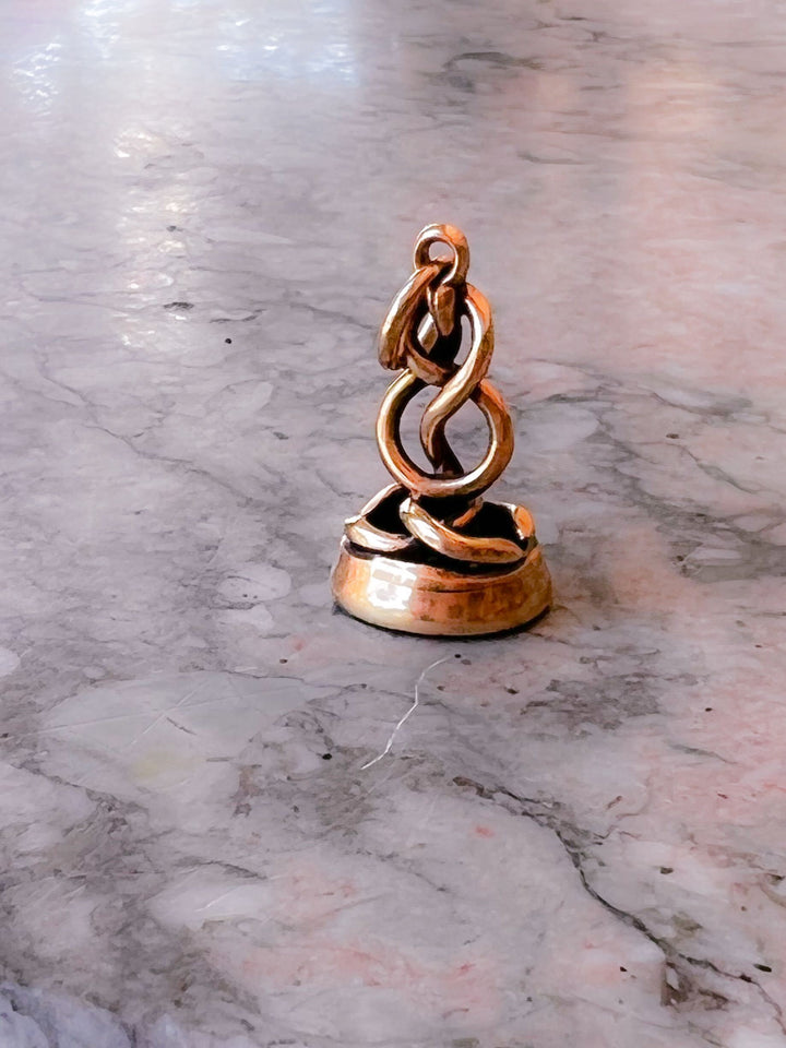 Superb Small Scale 18k Bloodstone Fob