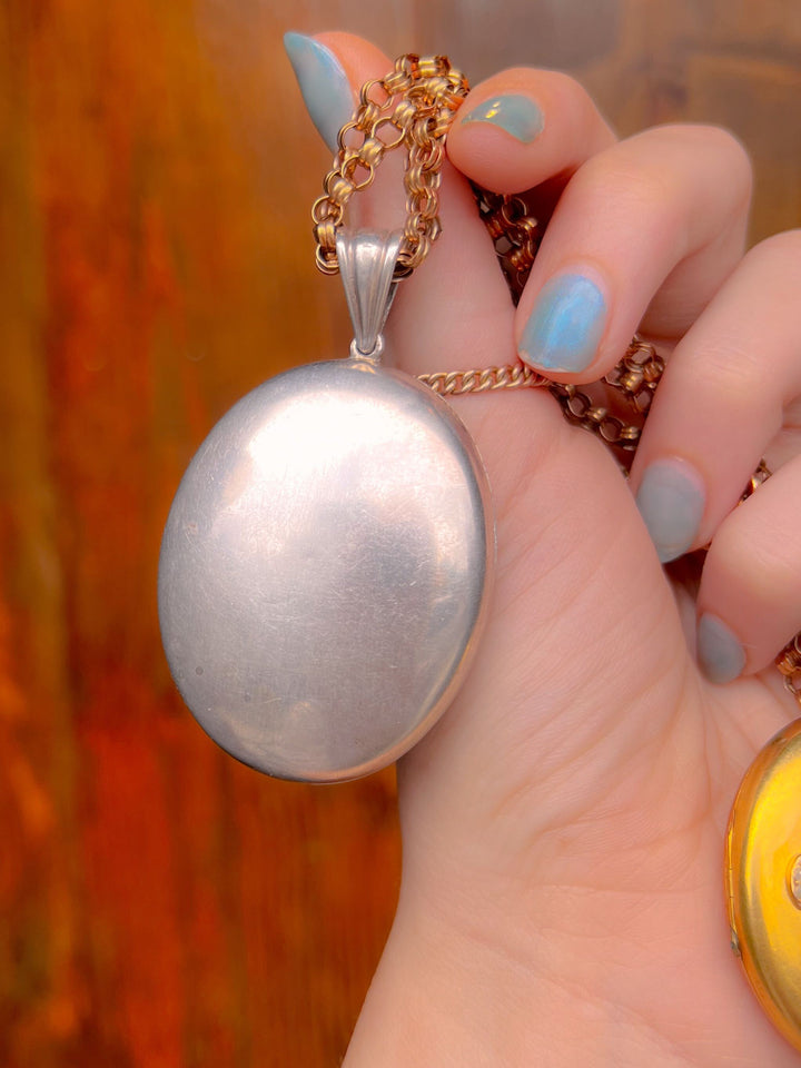 Massive Sterling Initial Locket Over 2.25"