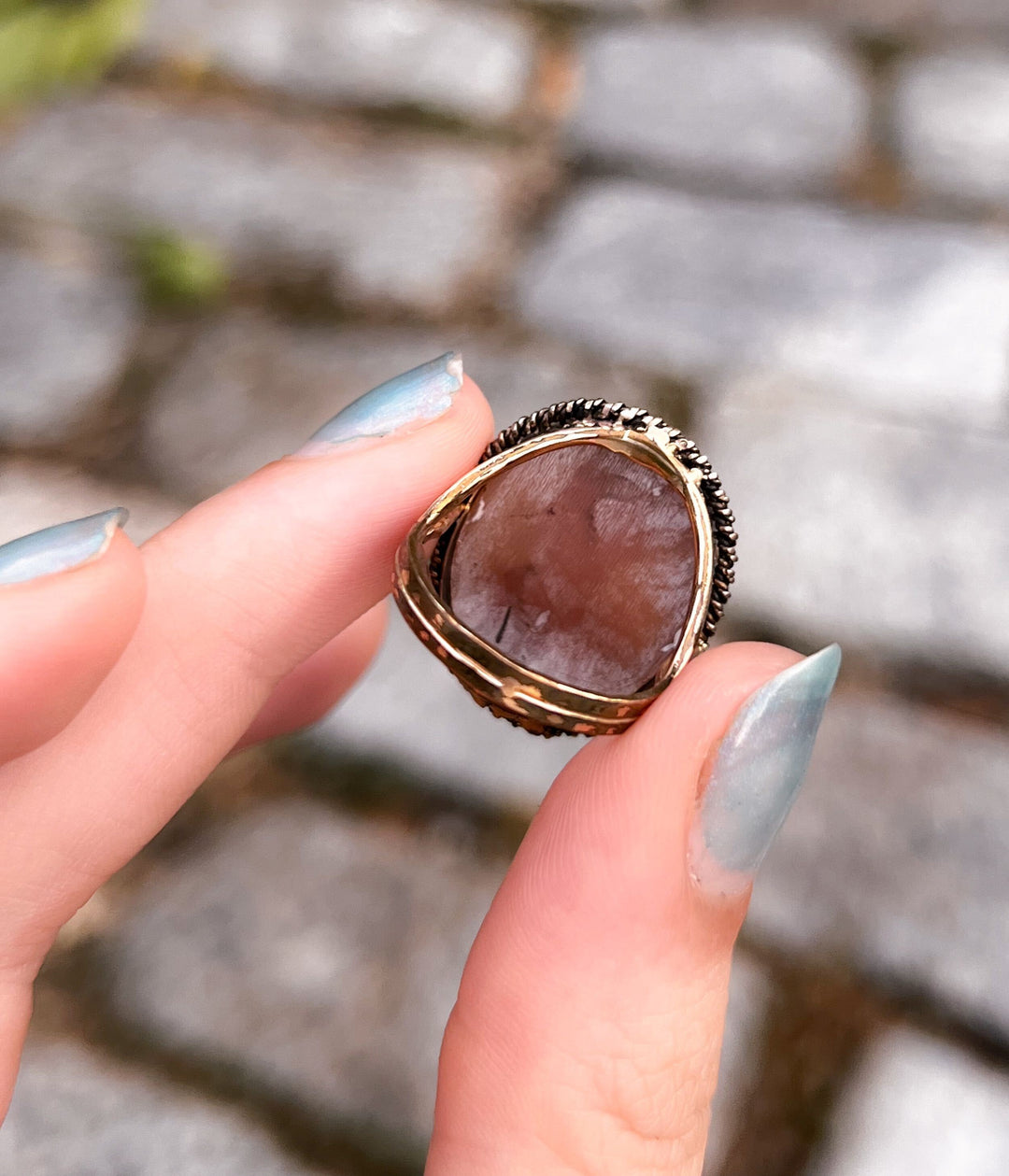 Extremely Rare 19th Century Cameo Ring of Charles X of France in 14k