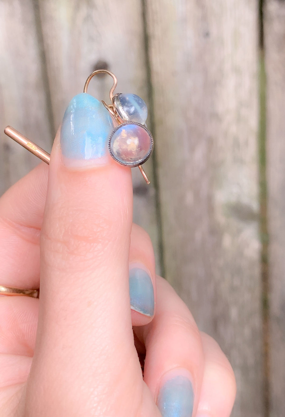 Moonstone Cabochon Earrings