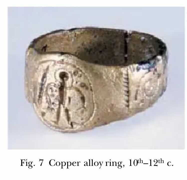 Outstanding Byzantine Ring Featuring Madonna and Child Enthroned