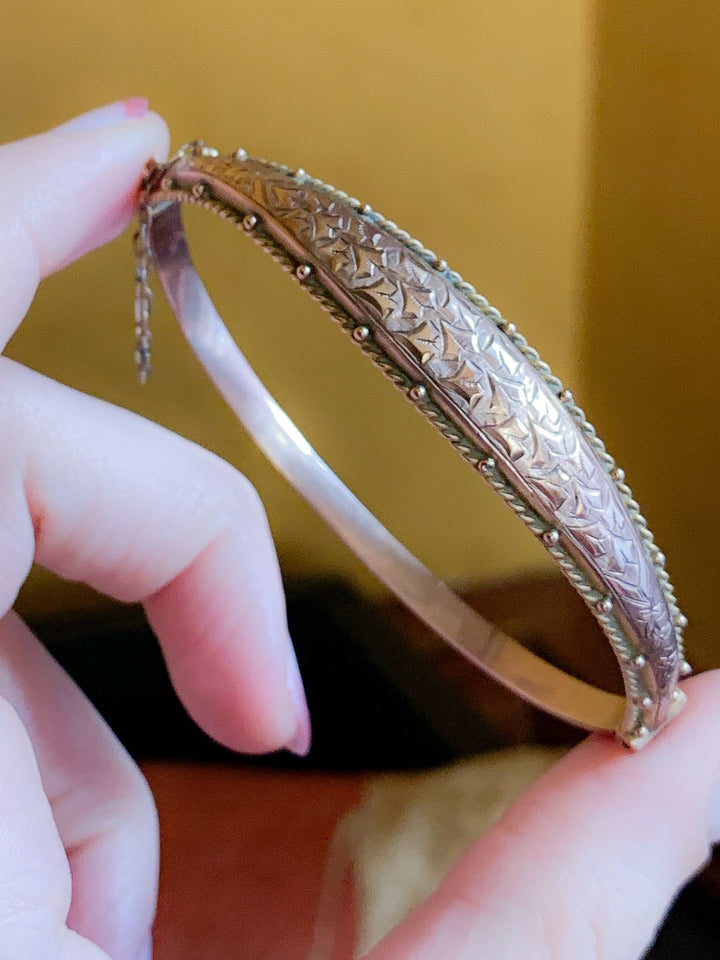 Stunning 9k Pink Gold Bangle