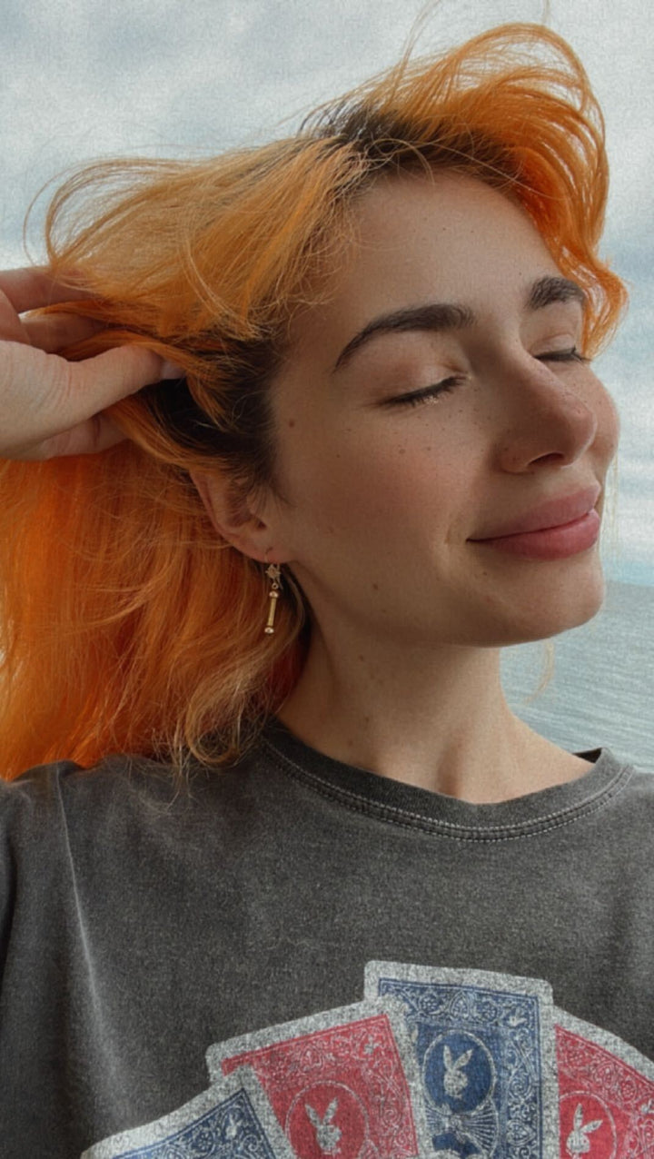 14k Chain Station Earrings