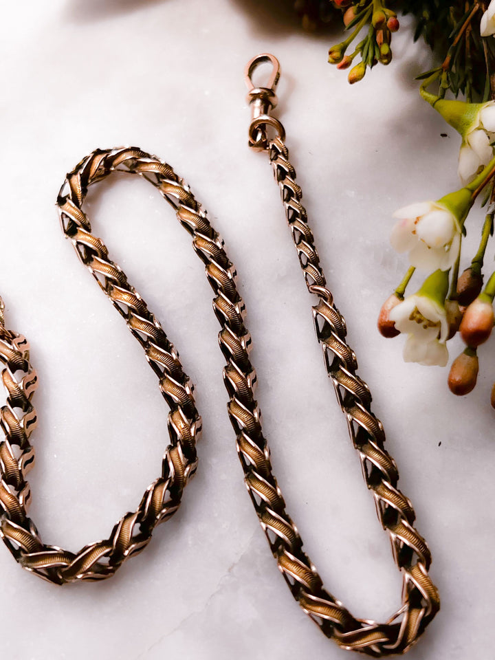 Stunning Ribbon Link Watch Chain With Tassel