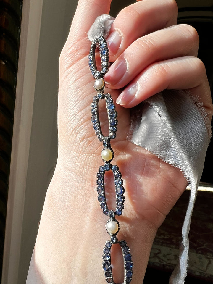 Sumptuous Sapphire and Pearl Necklace