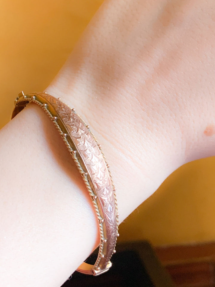Stunning 9k Pink Gold Bangle