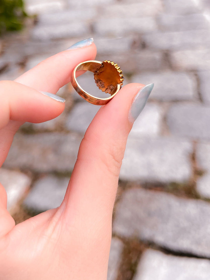 American 14k Pearl Conversion Ring Circa 1880