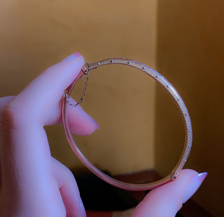 Stunning 9k Pink Gold Bangle