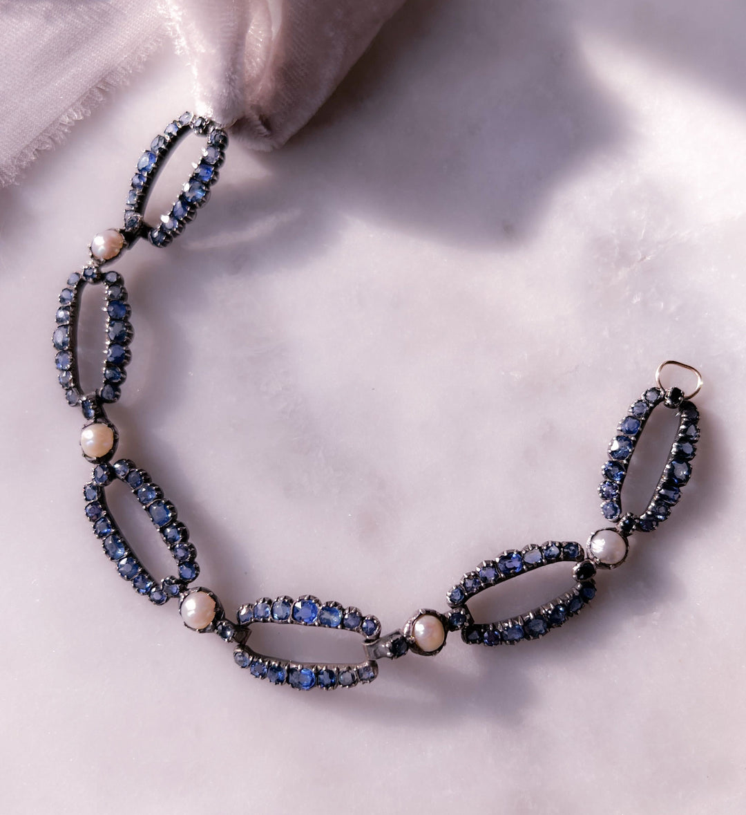 Sumptuous Sapphire and Pearl Necklace
