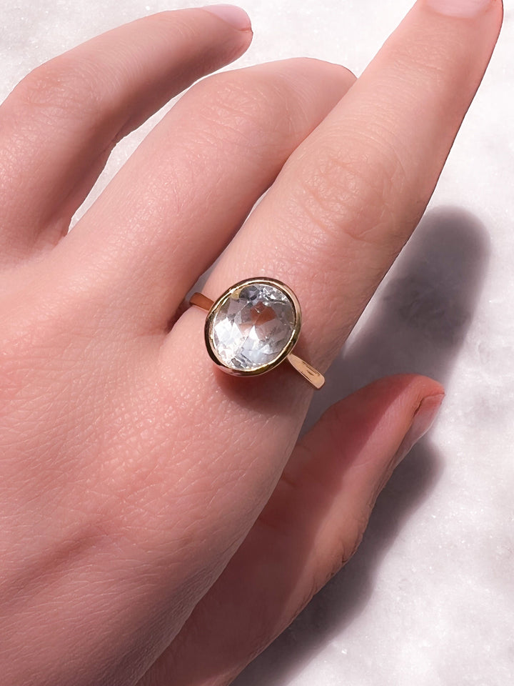 Vintage American Aquamarine Ring in 10ct