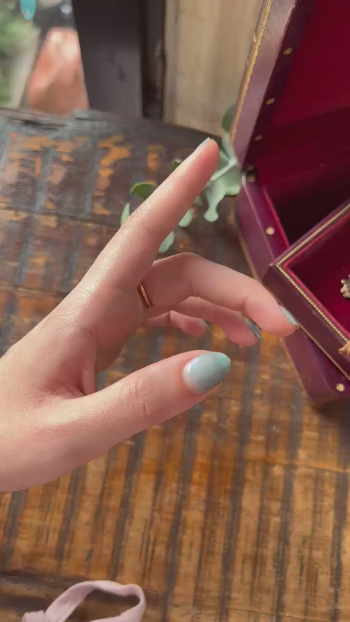 Victorian 18k Pink Tourmaline and Pearl Ring