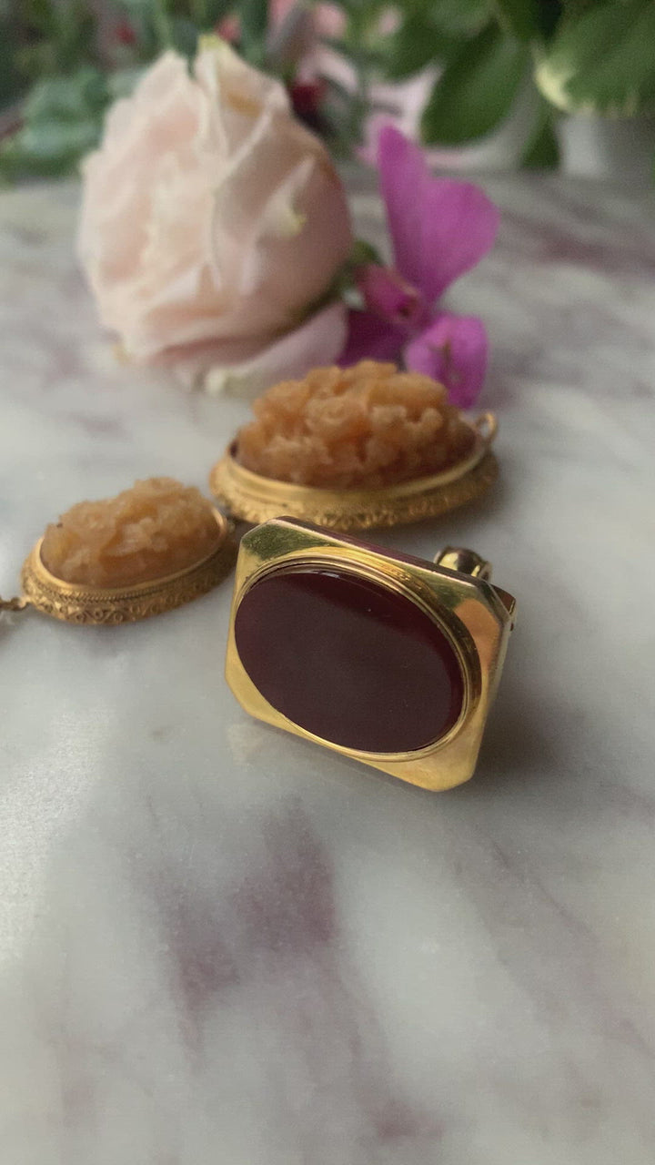 Superb 9ct Carnelian Fob Circa 1930