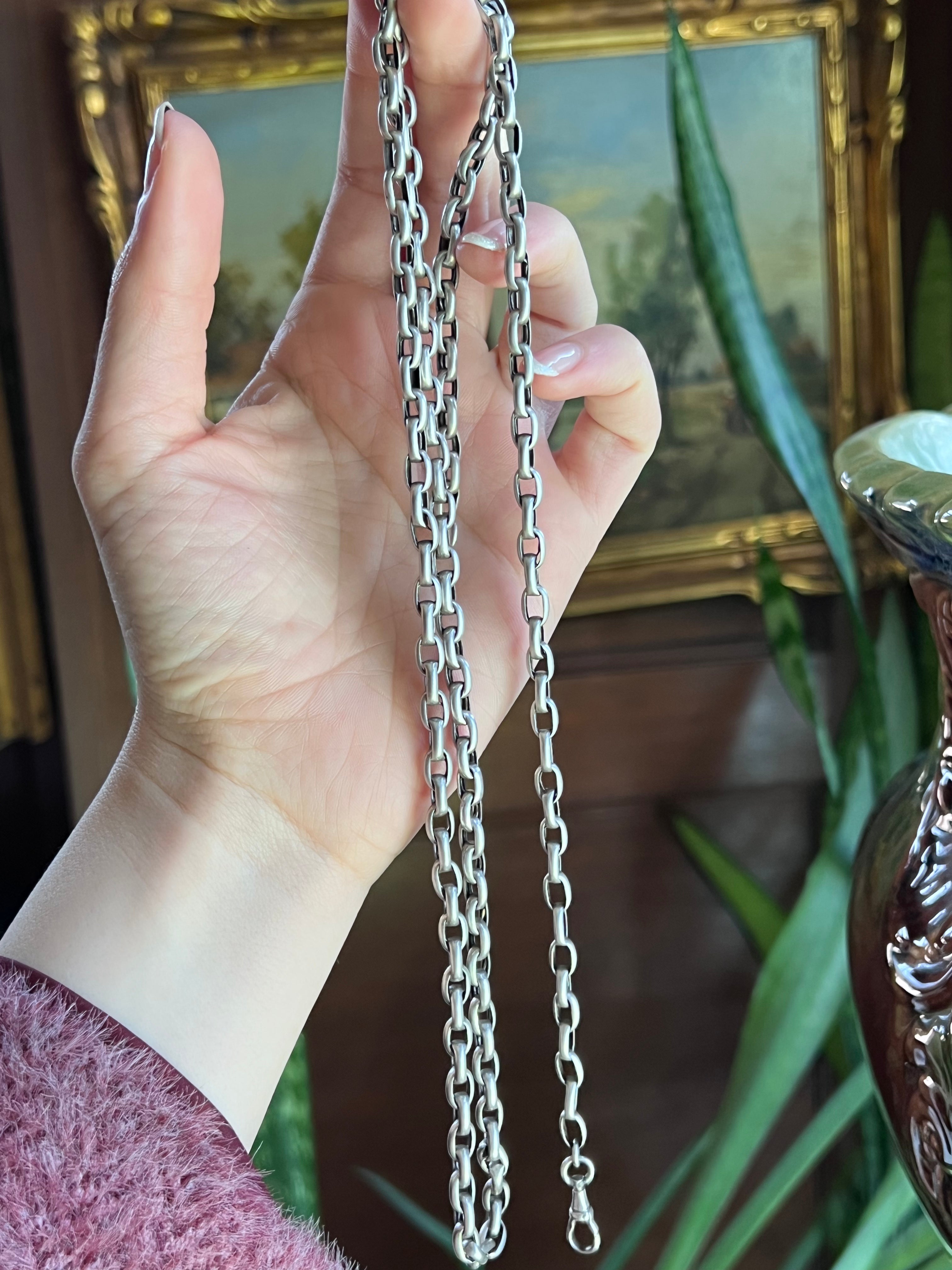 Sumptuous French Silver Butter Chain