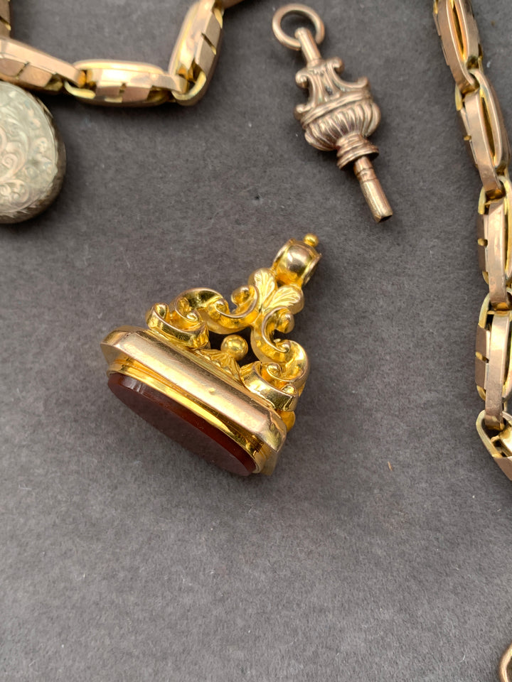 Superb 9ct Carnelian Fob Circa 1930